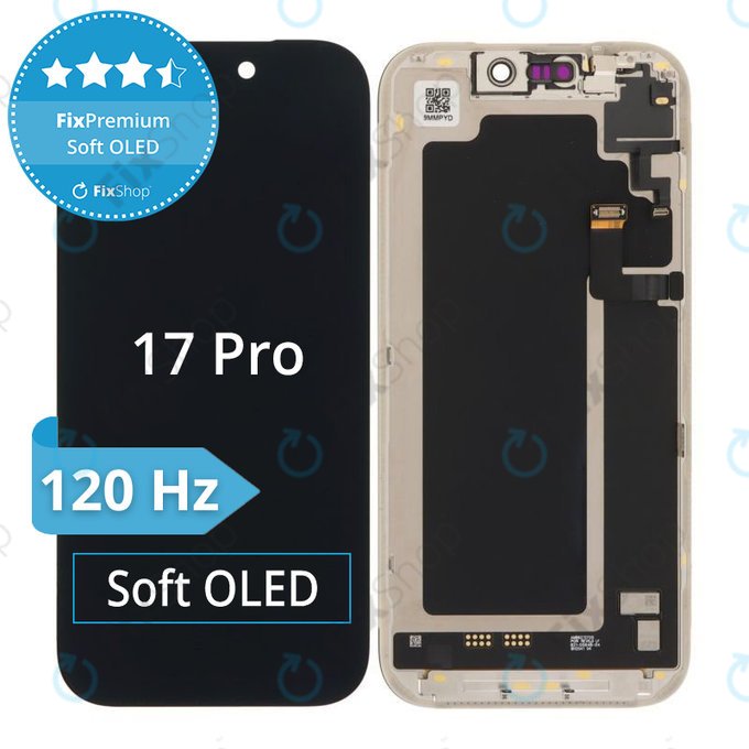 Дисплей Soft OLED 120Hz за iPhone 17 Pro, Тъчскрийн с рамка, DIAGNOSTIC