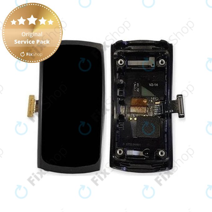 дисплей за Samsung Gear Fit 2 SM-R360, тъчскрийн, рамка, сив, Gray, GH97-19001A, GH97-19201A, Genuine Service Pack