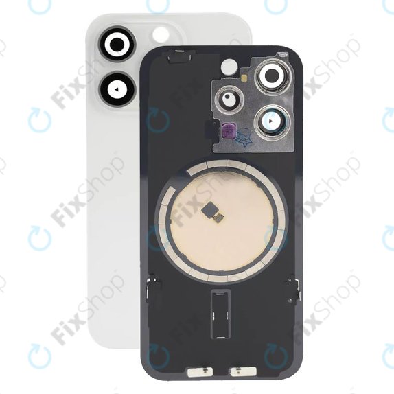 задния капак с обектив на камерата за iPhone 15 Pro, White Titanium