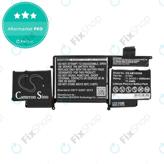 батерия за MacBook Pro 13" A1502 (късно 2013 – средата на 2014), A1493, 6300mAh, HQ