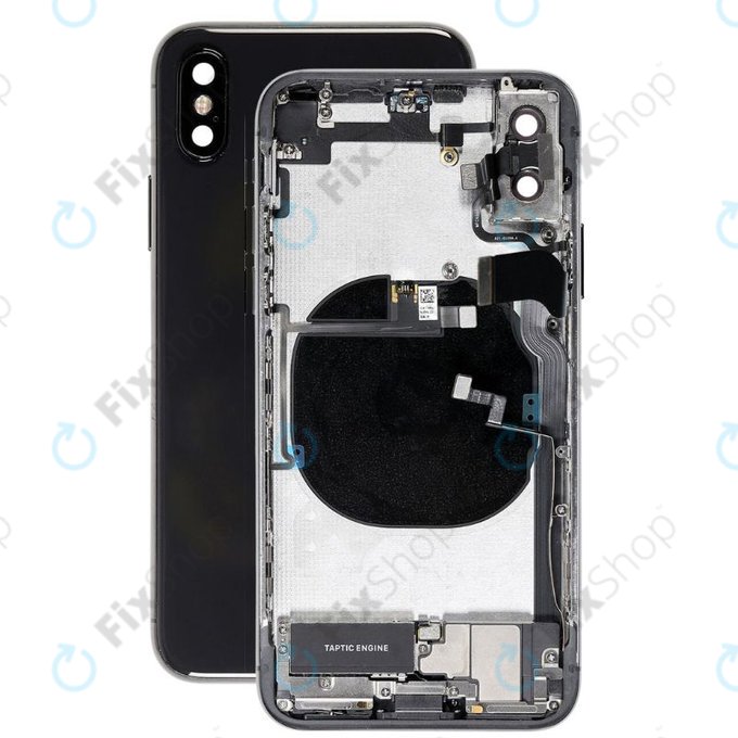 Заден калъф със малки части за iPhone X, Space Gray