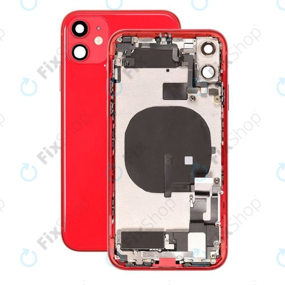Заден калъф със малки части за iPhone 11, червен, Red