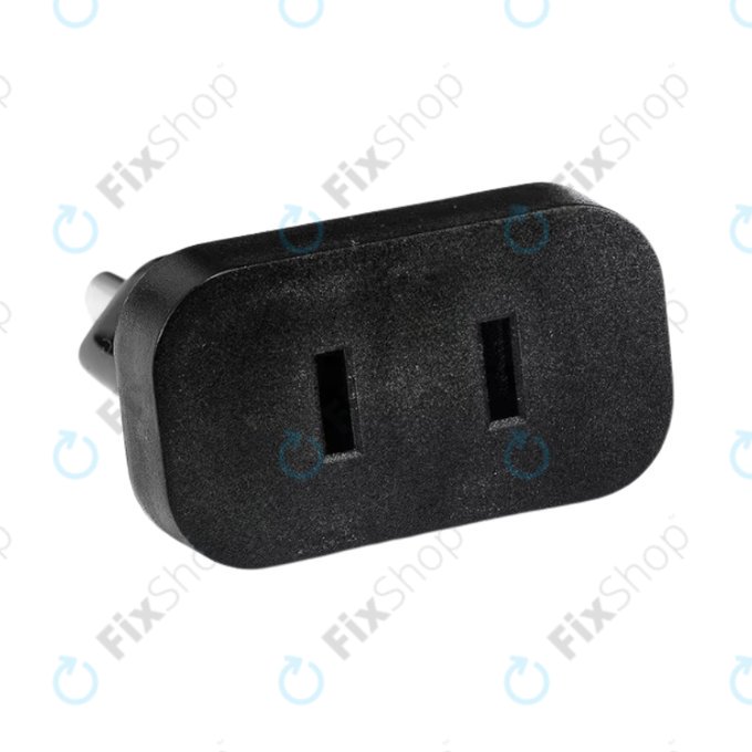 Захранващ адаптер 220V US към EU, Black, Черен