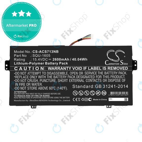 Батерия за Acer SF713-51, 2600mAh, Li-Pol, 15.4V, SQU-1605, HQ