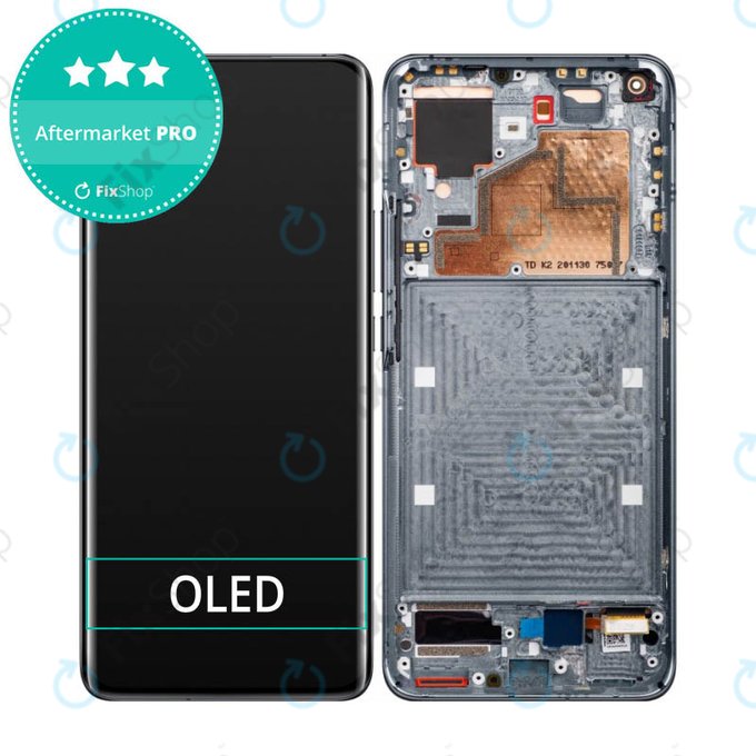 дисплей OLED за Xiaomi Mi 11 M2011K2G, Тъчскрийн и рамка, Midnight Gray