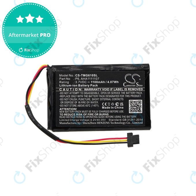 Батерия за TomTom Go 610, 1100mAh, Li-Ion, 3.7V, LAHA1111107, HQ