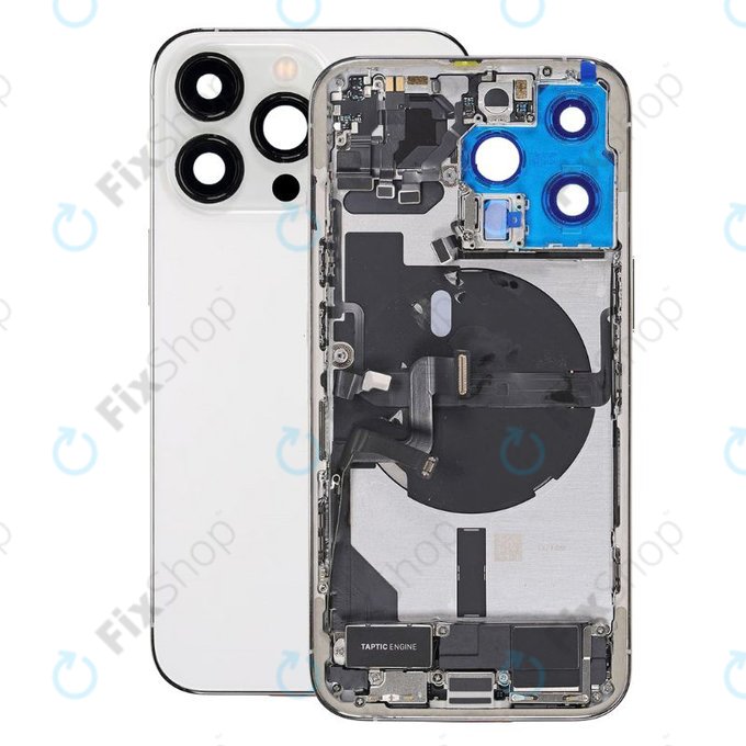 Заден калъф със малки части за iPhone 13 Pro, Сребро, Silver