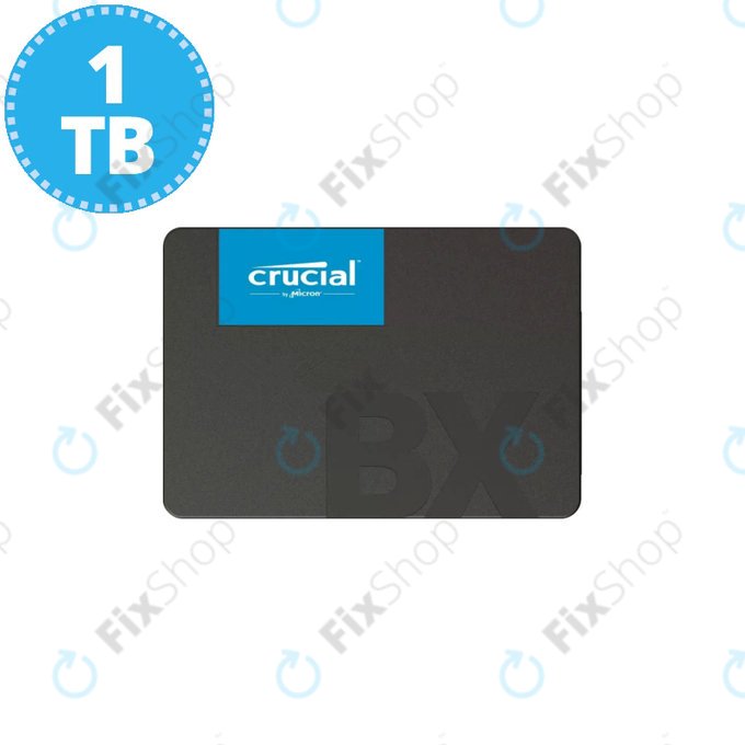 SSD диск за Crucial BX500, 2.5", 1TB, SATA3, 6GB/s, CT1000BX500SSD1, Genuine Service Pack
