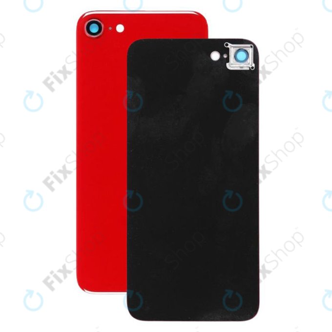 задния капак с обектив на камерата за iPhone 8, червен, Red