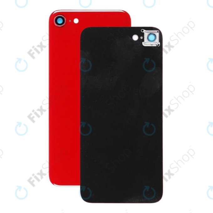 задния капак с обектив на камерата за iPhone SE (2nd Gen 2020), червен, Red