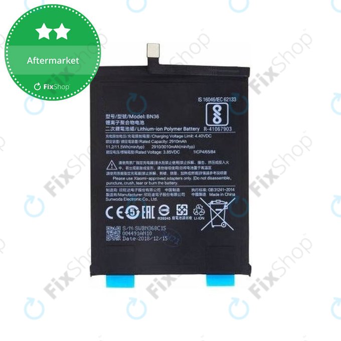 Батерия за Xiaomi Mi A2 (Mi 6X), BN36, 3010mAh