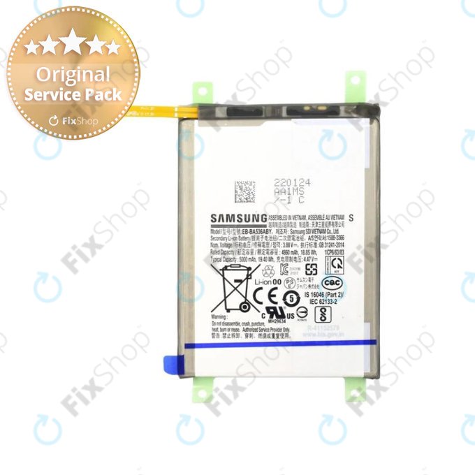 Батерия за Samsung A33 5G A336B, 5000mAh, EB-BA536ABY, GH82-28146A, Genuine Service Pack