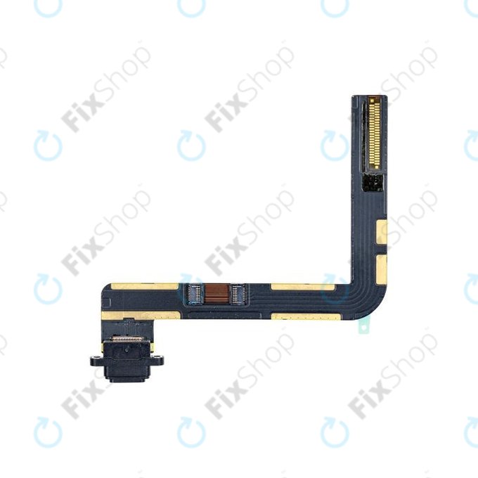 Конектор за зареждане c гъвкав кабел за Apple iPad (7th Gen 2019, 8th Gen 2020, 9th Gen 2021), черен, Black