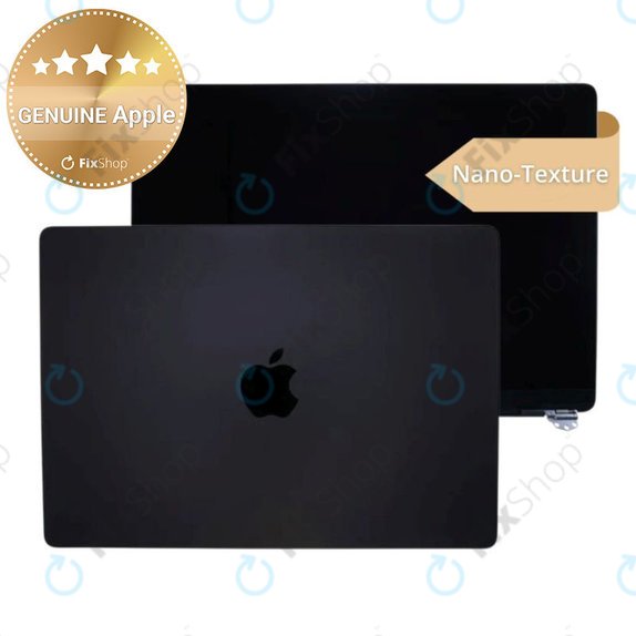 LCD дисплей за MacBook Pro 14", A3112, A3185 (2024), с предно стъкло и капак, Nano-Texture, Space Black, 661-41795, Genuine Apple