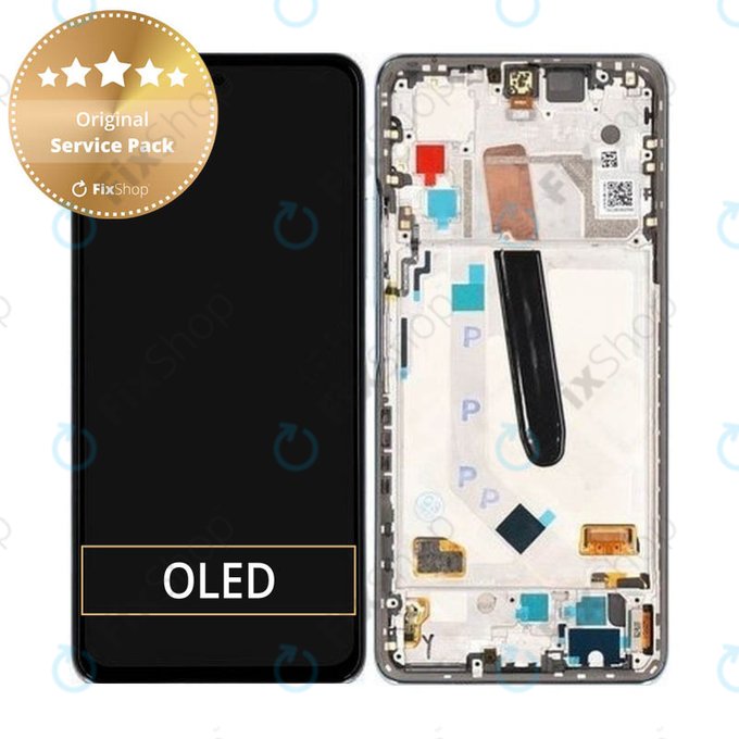 дисплей за Xiaomi Poco F3, Тъчскрийн и рамка, 560004K11A00, Blue, Genuine Service Pack