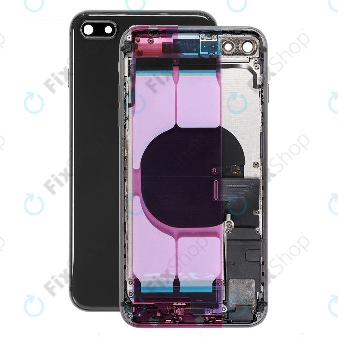 Заден калъф със малки части за iPhone 8 Plus, Space Gray