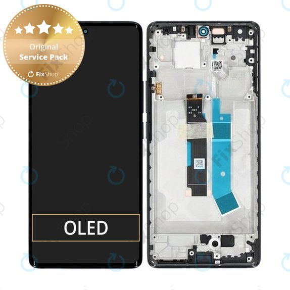 Дисплей за Xiaomi Redmi Note 14 Pro 4G 24116RACCG, Midnight Black, Тъчскрийн с рамка, 560003000O600 Genuine Service Pack