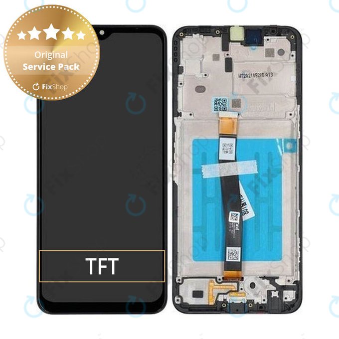 дисплей за Samsung A22 5G A226B, Тъчскрийн и рамка, черен, Black, GH81-20694A, Genuine Service Pack