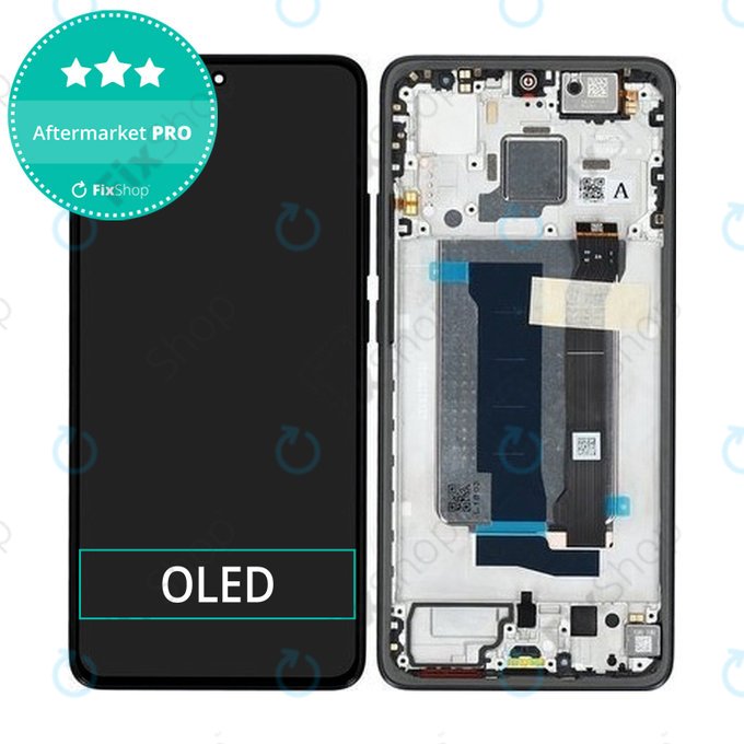 Дисплей OLED за Xiaomi Poco X7 Pro, Black, Тъчскрийн с рамка