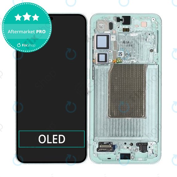 Дисплей OLED за Samsung S25 Plus, Mint, Тъчскрийн с рамка
