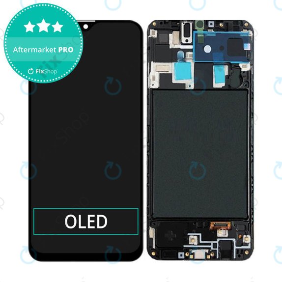 дисплей OLED за Samsung A20 A205F, Тъчскрийн и рамка