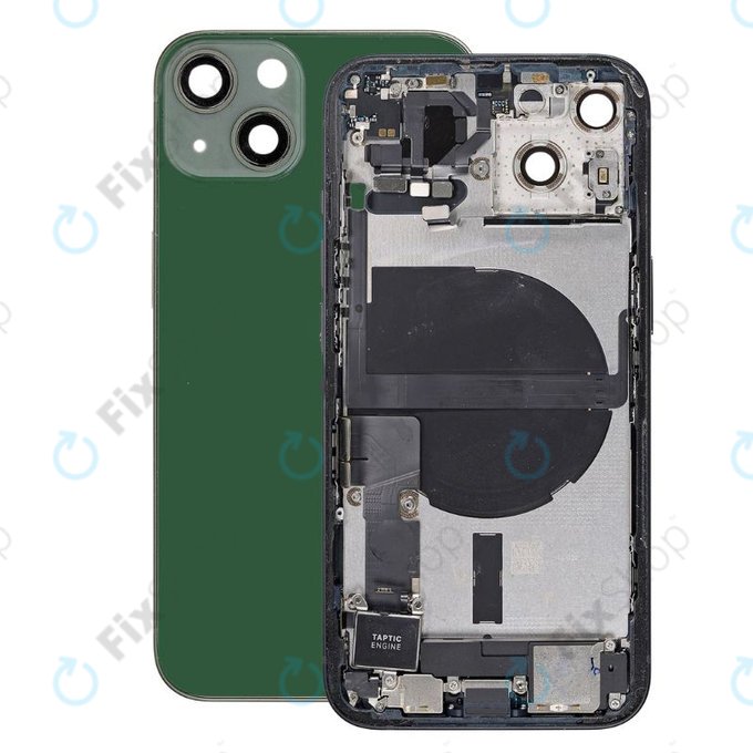 Заден калъф със малки части за iPhone 13, зелен, Green