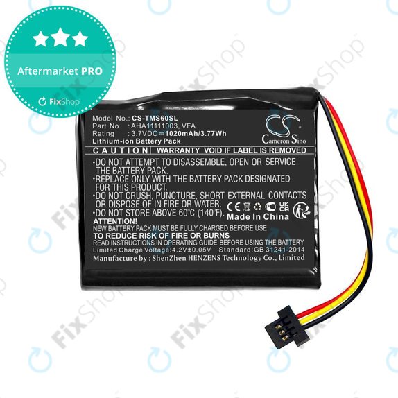Батерия за TomTom Start 60, 1020mAh, Li-Ion, 3.7V, VFA, HQ