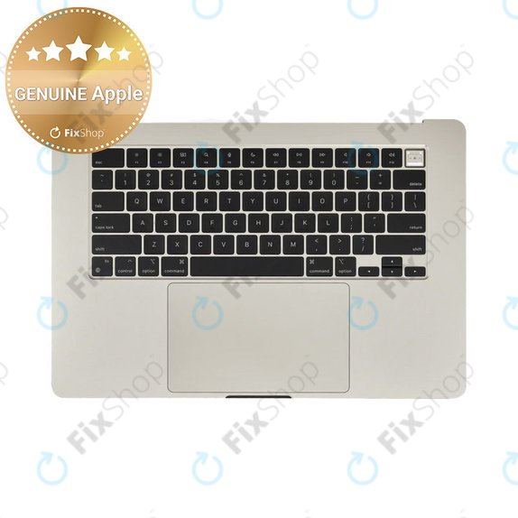 Горен корпус с клавиатура за MacBook Air 15", A3114 (2024), с US клавиатура и батерия, Starlight, 661-40268, Genuine Apple
