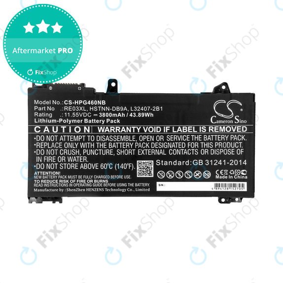 Батерия за HP ProBook 455, 450, 445, 440, 430 G6, 3800mAh, Li-Pol, 11.55V, RE03XL, HQ