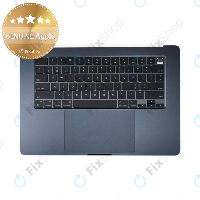 Горен корпус с клавиатура за MacBook Air 15", A3114 (2024), с US клавиатура и батерия, Midnight, 661-40269, Genuine Apple