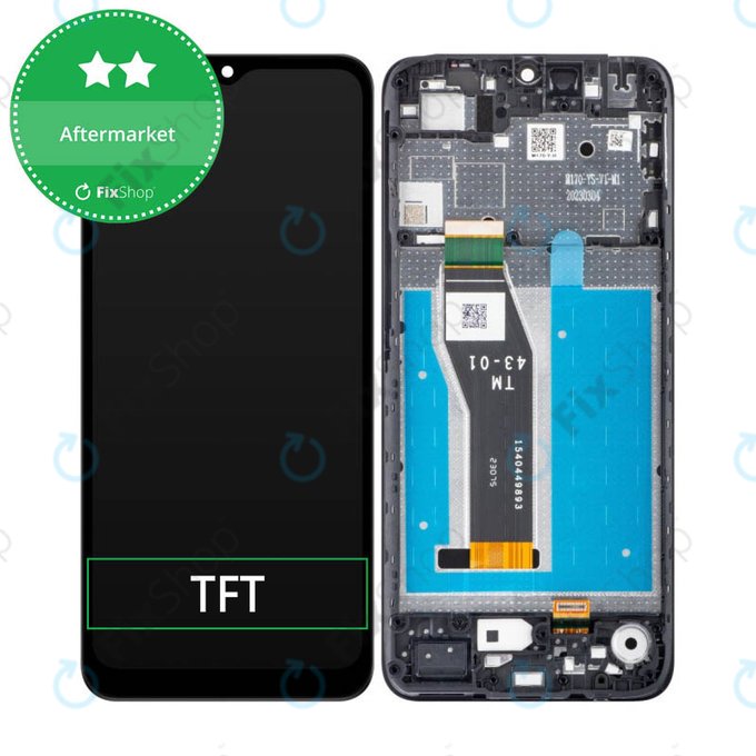 дисплей за Motorola Moto E13, Тъчскрийн и рамка, Cosmic Black, TFT