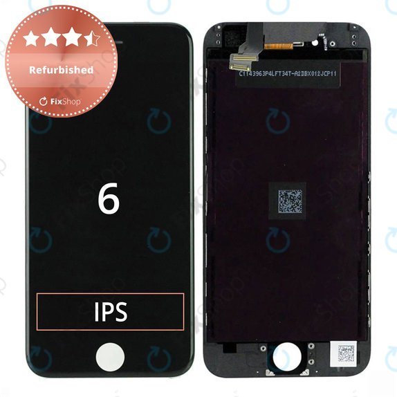 Дисплей за iPhone 6, Black, Тъчскрийн с рамка, Refurbished