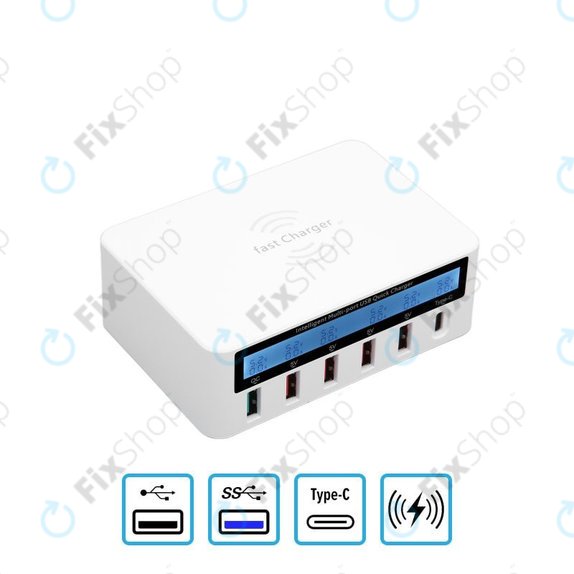 Сервизна зарядна станция WLX-818F, USB 3.0, USB-C