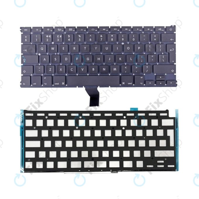 Клавиатура с подсветка за MacBook Air 13" A1369 (средата на 2011), A1466 (средата на 2012 – средата на 2017), UK/EU