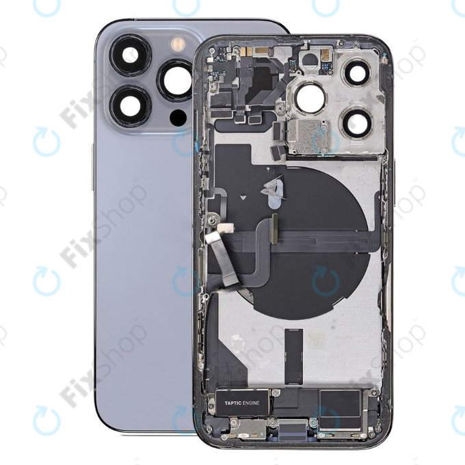 Заден калъф със малки части за iPhone 13 Pro, син, Blue