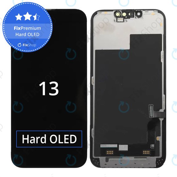 Дисплей Hard OLED за iPhone 13, Тъчскрийн с рамка, FixPremium