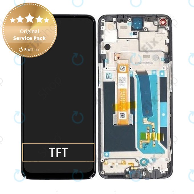 дисплей за OnePlus Nord N10 5G, Тъчскрийн и рамка, Midnight Ice, 2011100239, Genuine Service Pack