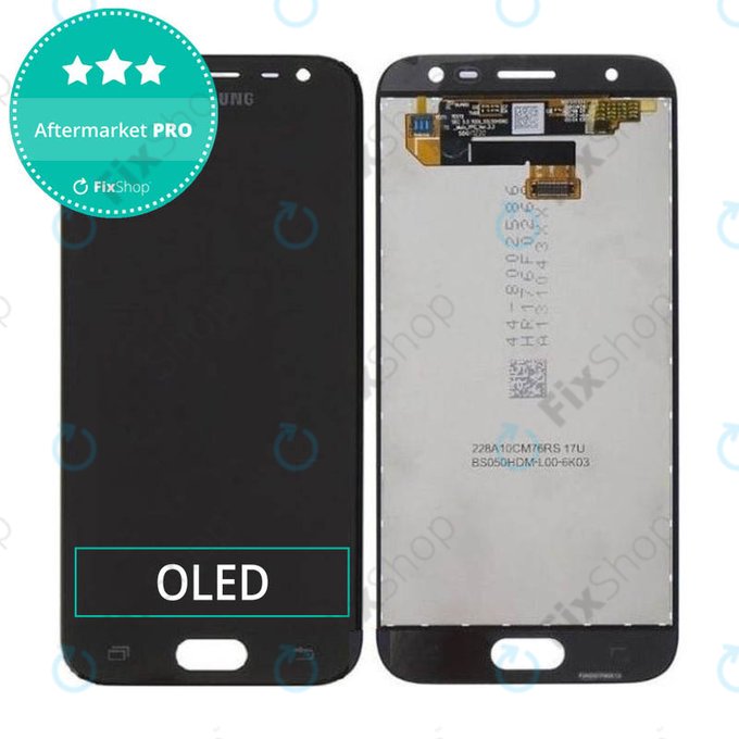 дисплей OLED за Samsung J3 J330F (2017), Тъчскрийн без рамка, черен, Black