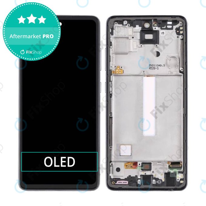 дисплей OLED за Samsung A52 5G A526B, A52s 5G A528B, Тъчскрийн и рамка, Awesome Black, OLED