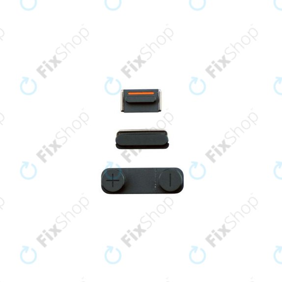 Бутон за захранване с сила на звука и без звук за iPhone 5, черен, Black