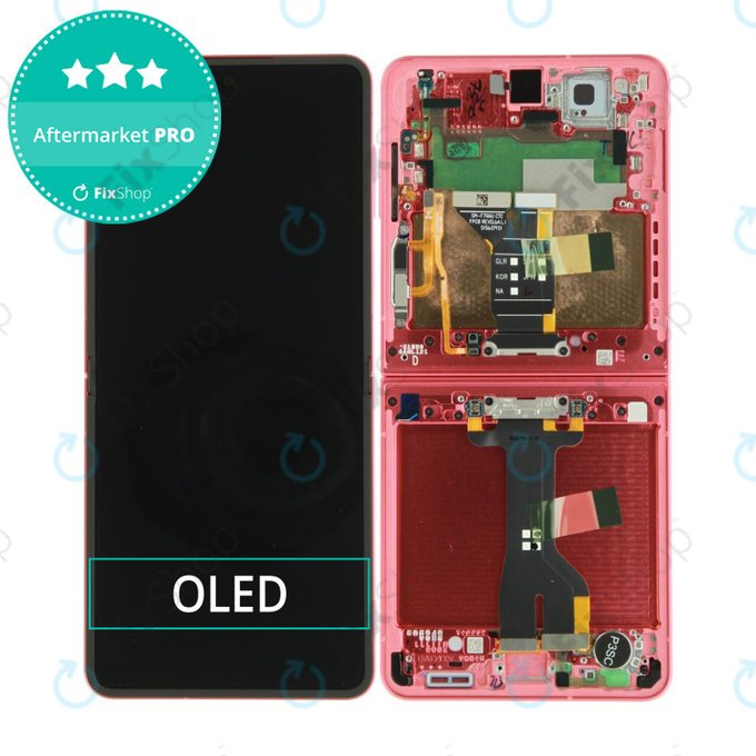 Дисплей OLED за Samsung Z Flip 7 F766B, Coralred, Тъчскрийн с рамка