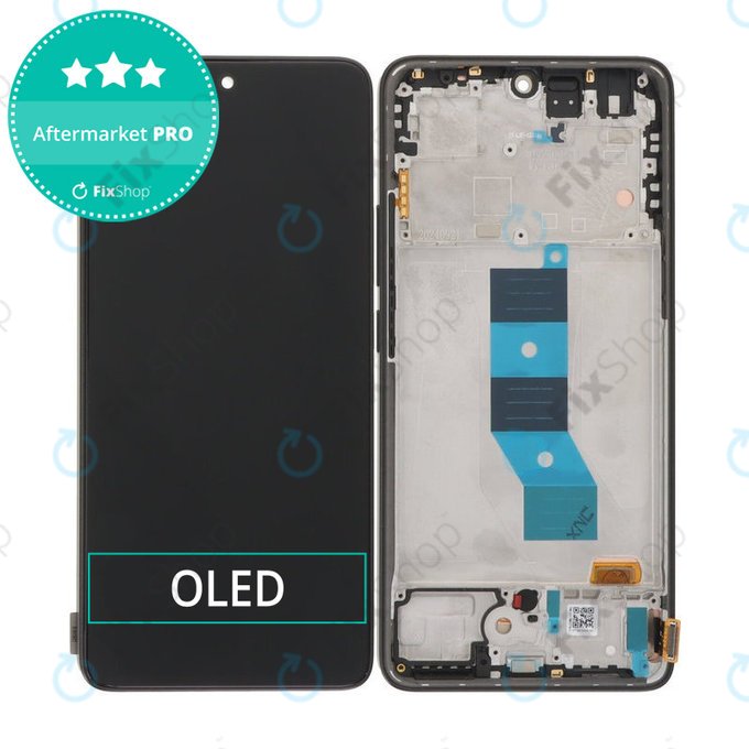 Дисплей OLED за Xiaomi Redmi Note 14 5G 24094RAD4G, тъч стъкло с рамка, Black