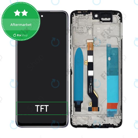 дисплей за Infinix Hot 11S NFC, Тъчскрийн и рамка, Polar Black, TFT