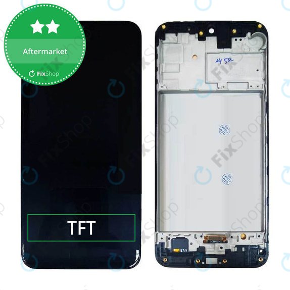 дисплей за Samsung M21 M215F, Тъчскрийн и рамка, черен, Black, TFT