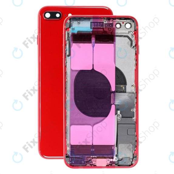 Заден калъф със малки части за iPhone 8 Plus, червен, Red
