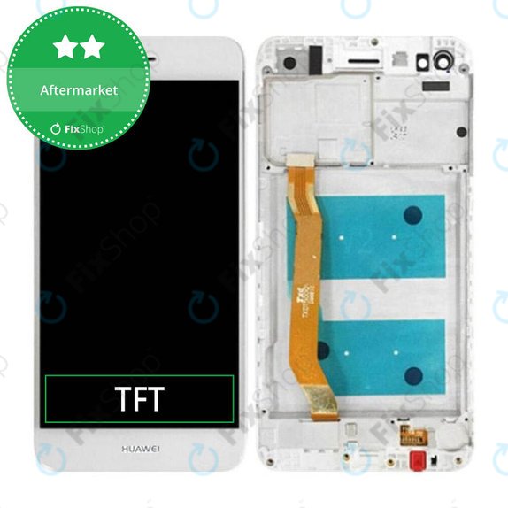 дисплей за Huawei P9 Lite Mini, Y6 Pro (2017), Тъчскрийн и рамка, бял, White, TFT