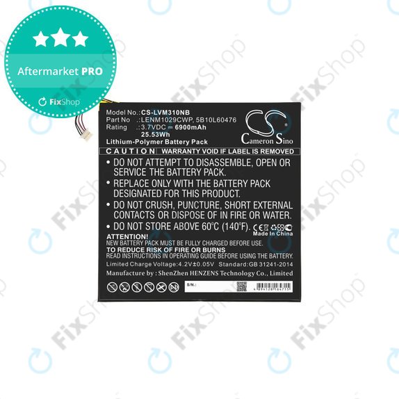Батерия за Lenovo Miix 300, Miix 310, 6900mAh, Li-Pol, 3.7V, LENM1029CWP, HQ