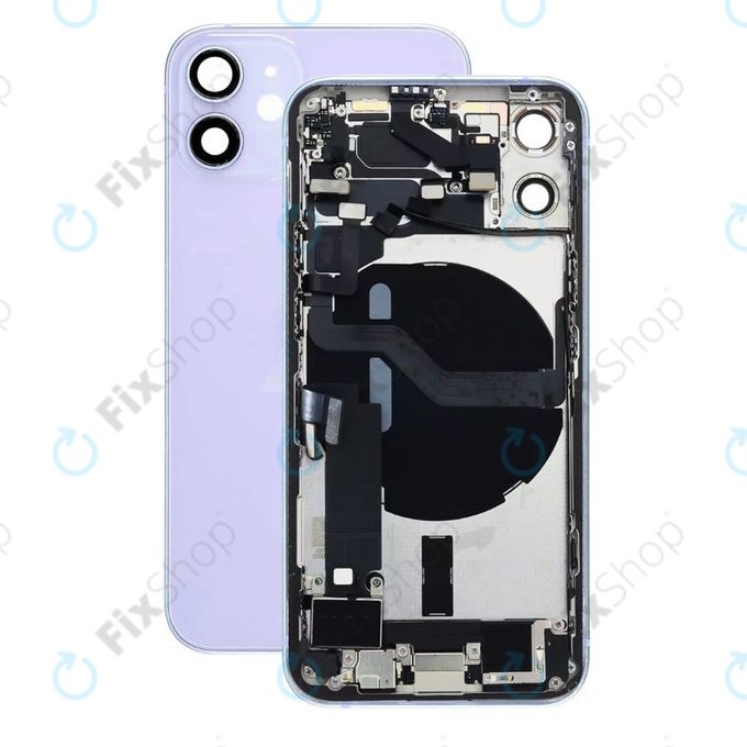 Заден калъф със малки части за iPhone 12 Mini, лилав. Purple