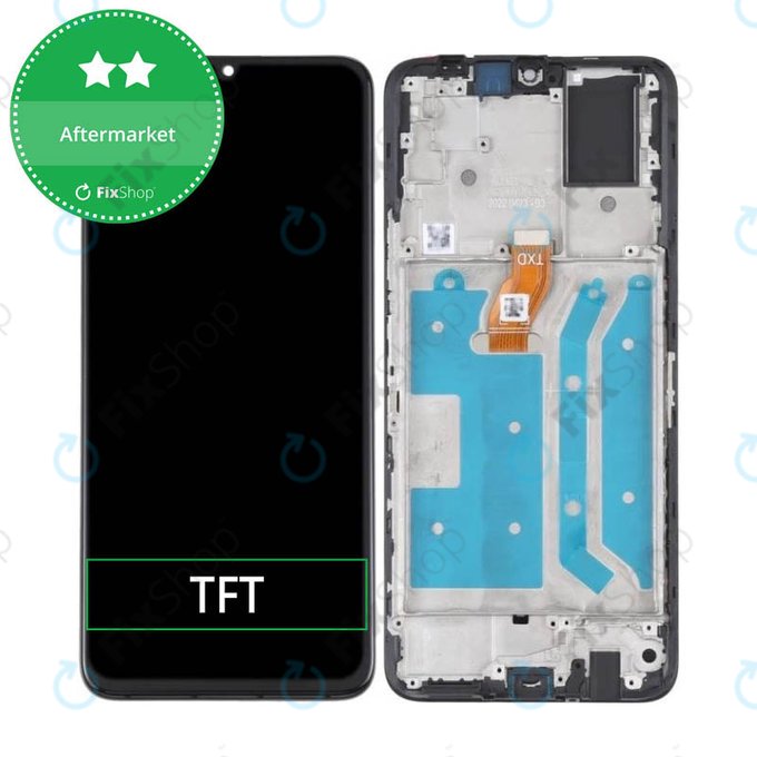 дисплей за Honor X7 CMA-LX2, Тъчскрийн и рамка, Midnight Black, TFT