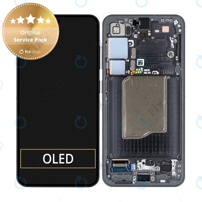 Дисплей за Samsung S25, Blueblack, Тъчскрийн с рамка, GH82-36329E Genuine Service Pack